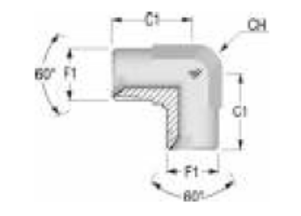 Picture of BSP Hydraulic Adaptor - Male/Male Elbow